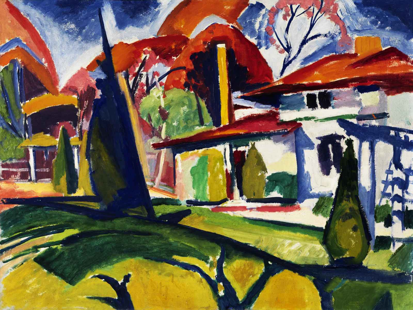 Vibrant Expressionist Landscape Wall Art