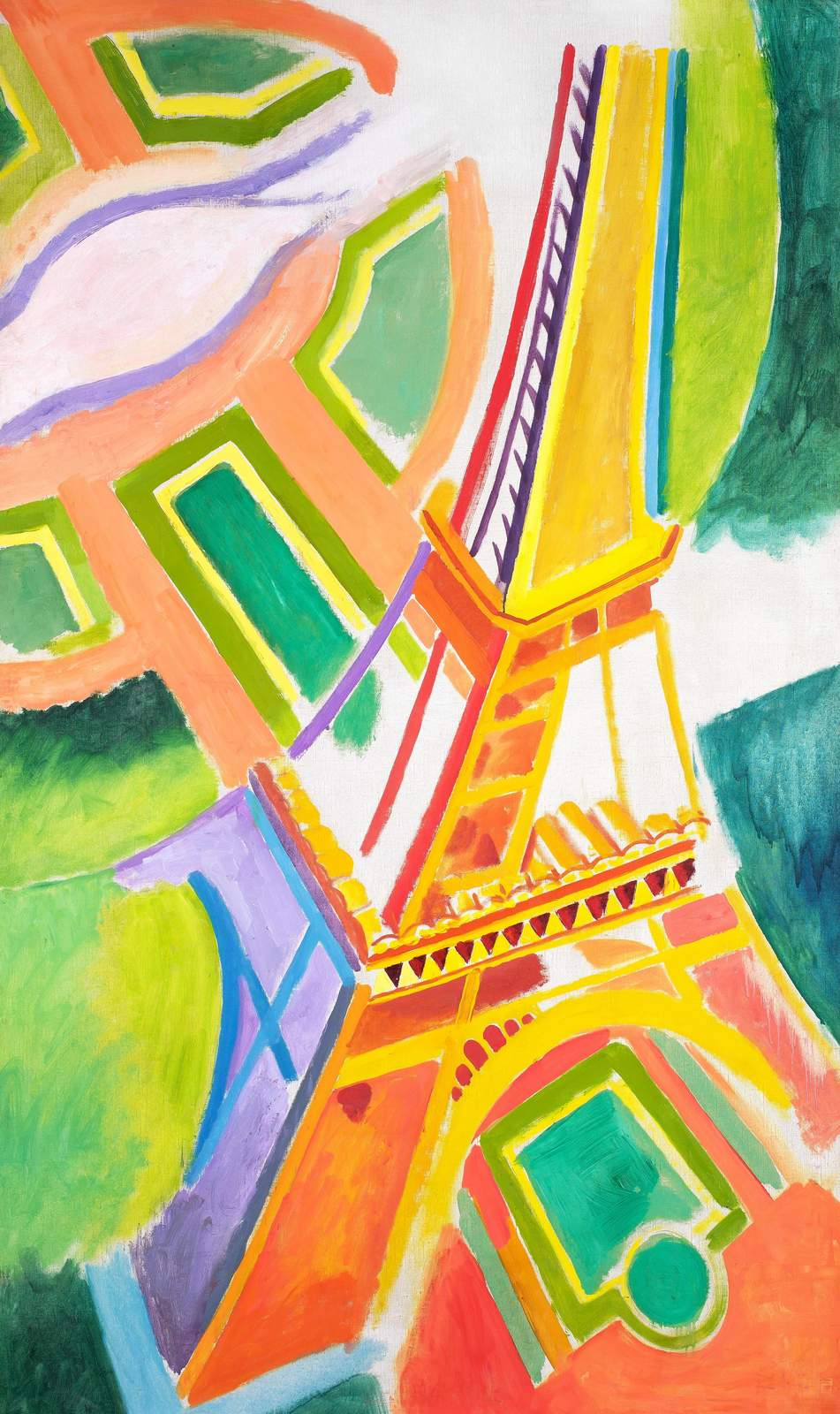 Vibrant Eiffel Tower Paris Art Wall Art