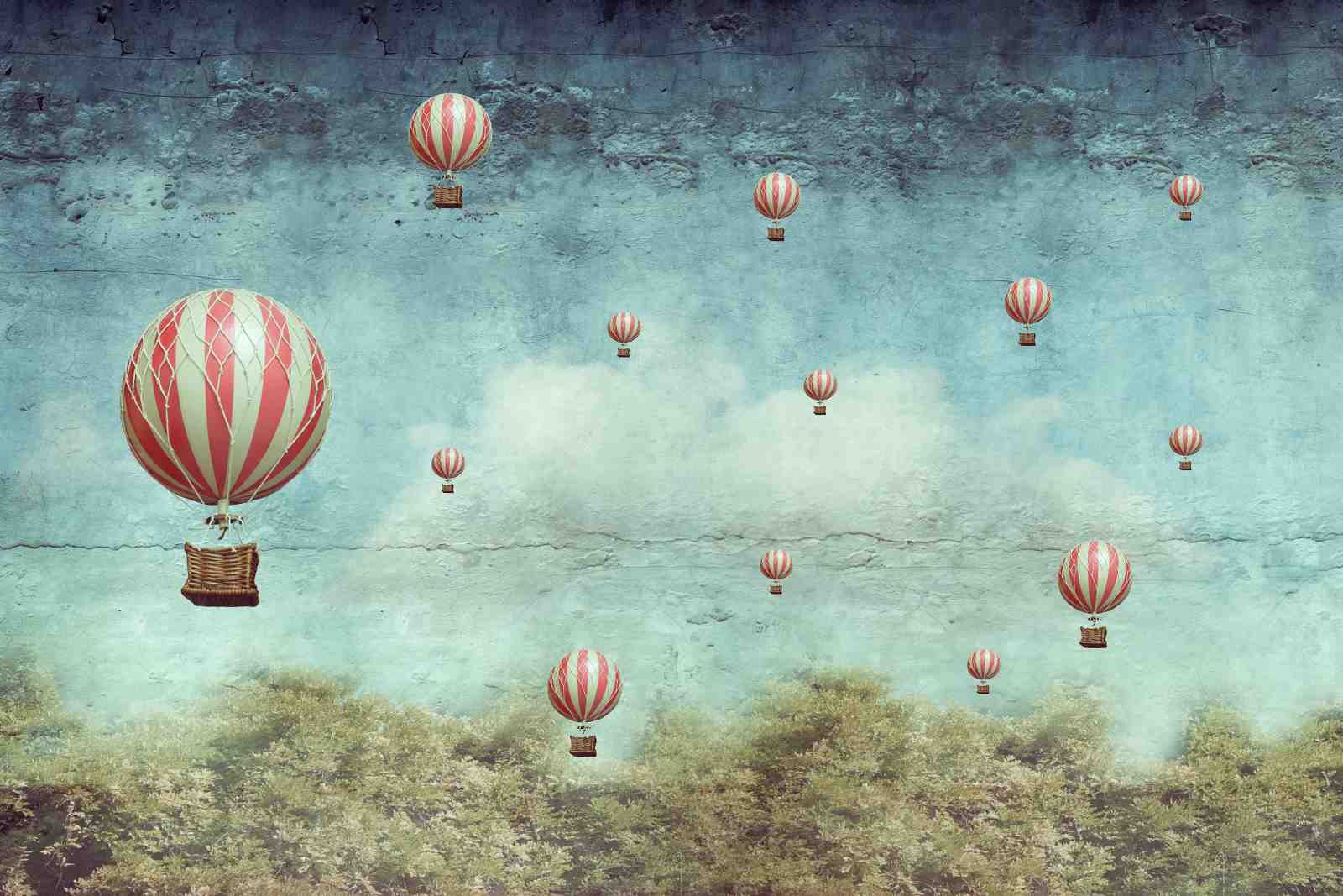 Vintage Hot Air Balloons Wall Art