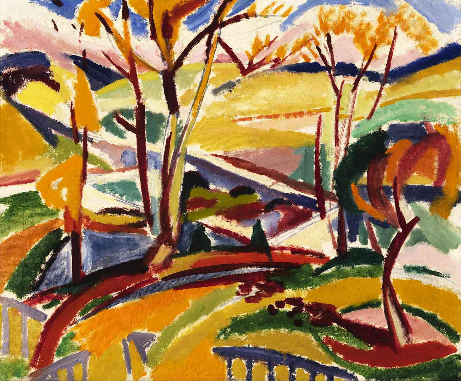 Vibrant Expressionist Landscape Wall Art