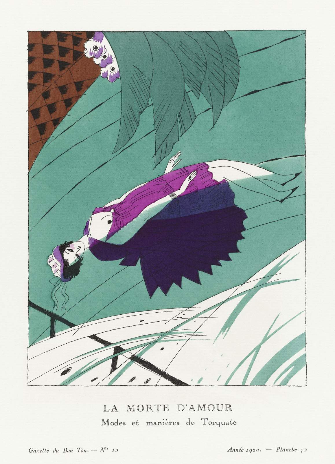 Vintage Art Nouveau 'La Morte D'Amour' Wall Art