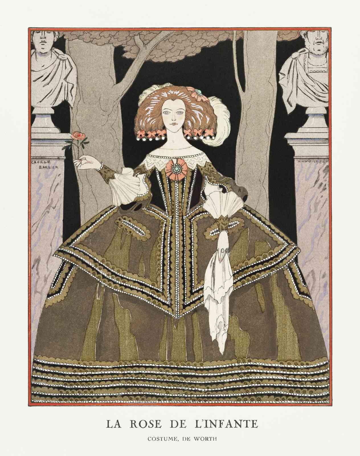 Art Nouveau Fashion La Rose de L'Infante Wall Art