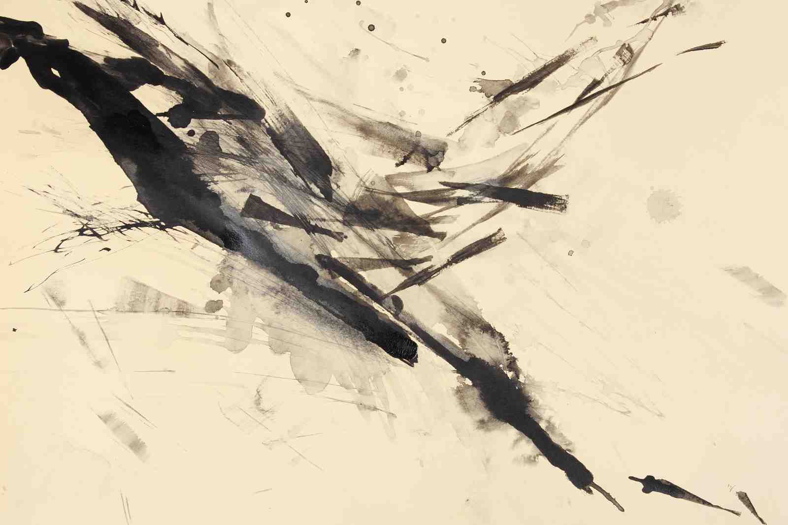Bold Abstract Ink Splash Wall Art