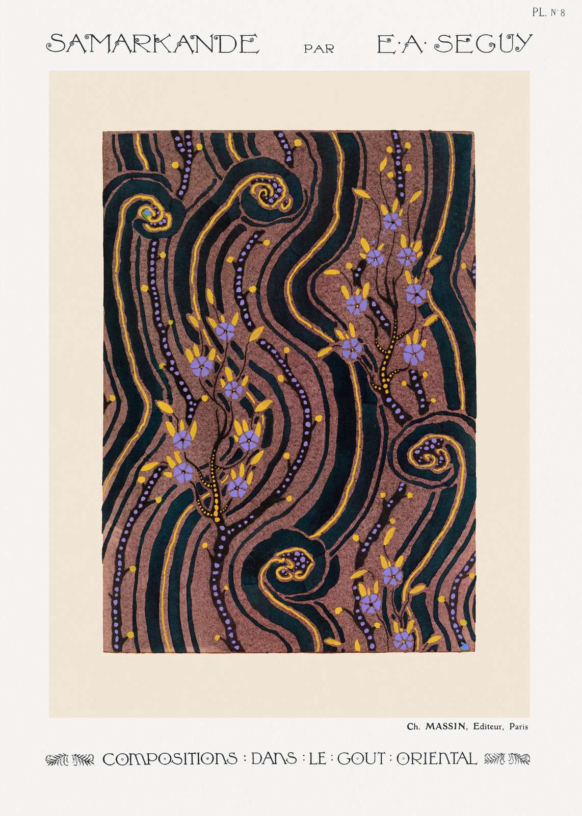 Art Nouveau Samarkande Floral Wall Art