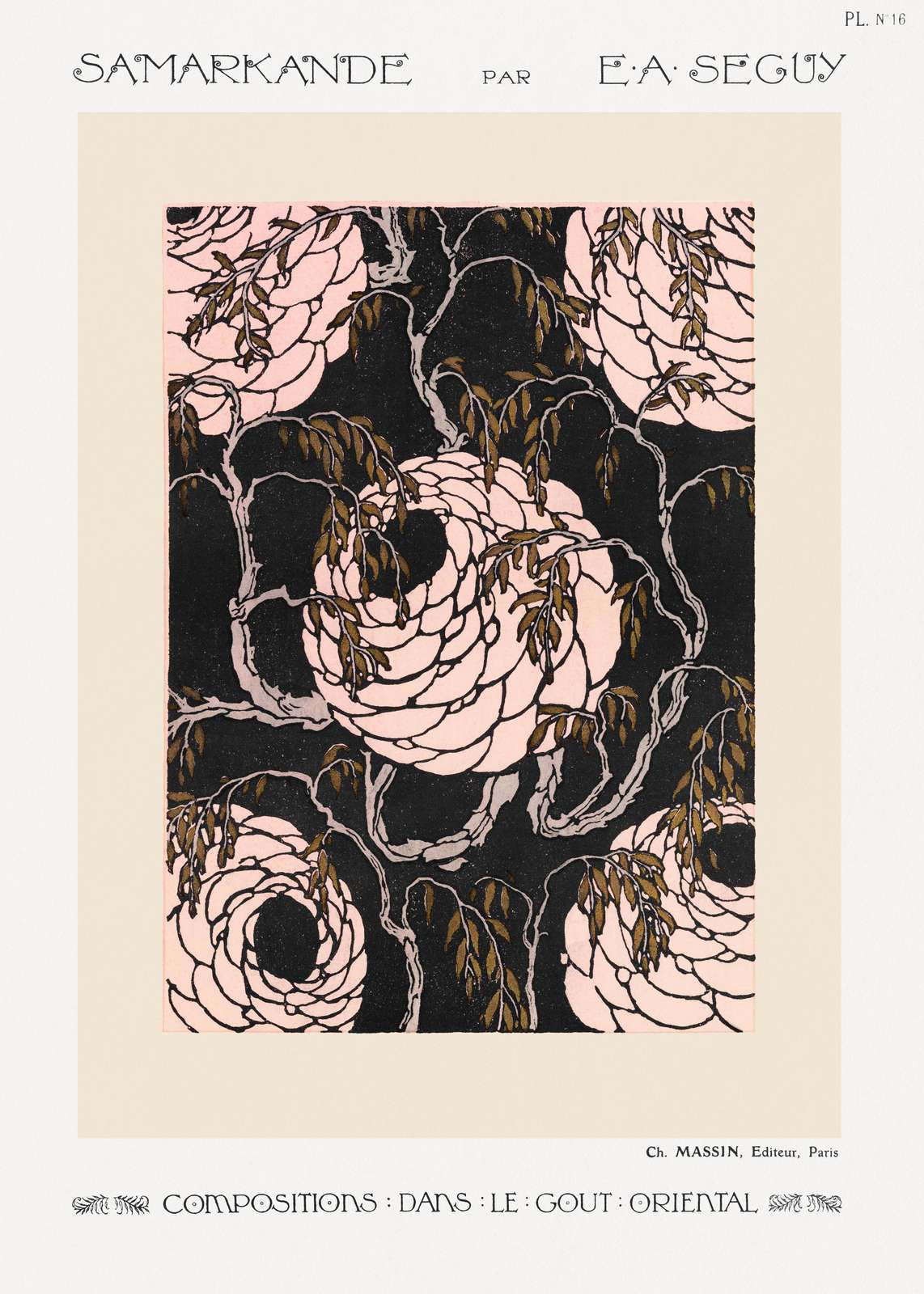 Art Nouveau Floral Samarkande Wall Art