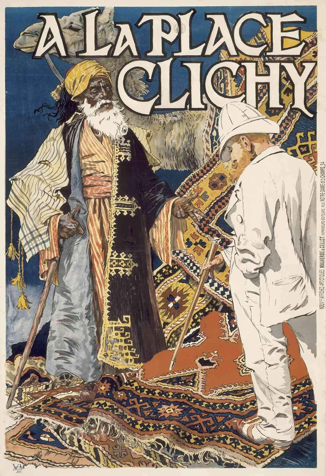 Vintage Travel Poster "A La Place Clichy" Wall Art