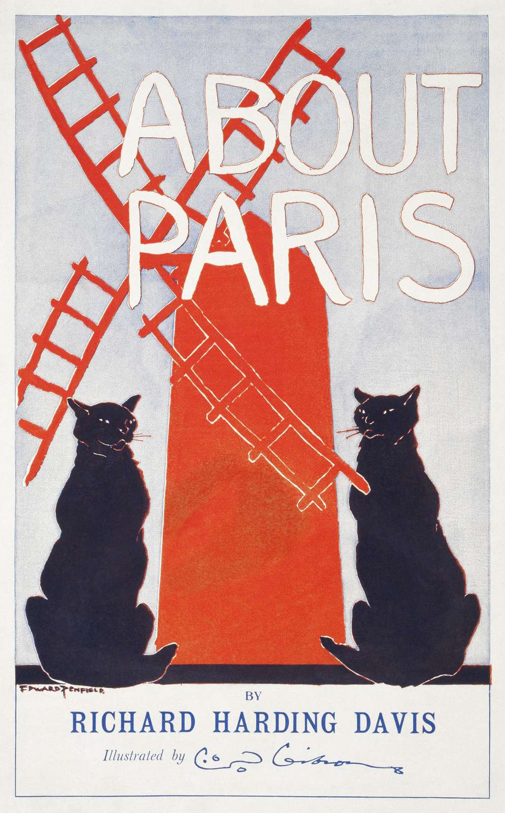 Vintage Paris Art & Black Cats Wall Art