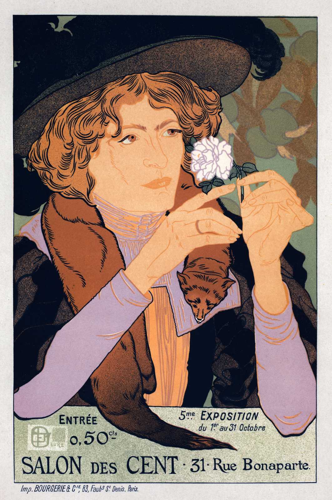 Art Nouveau Elegance Woman Wall Art