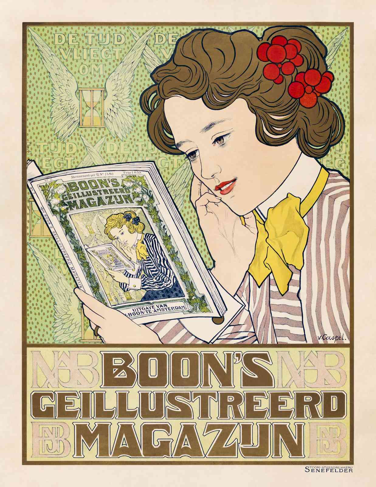 Art Nouveau Magazine Girl Wall Art