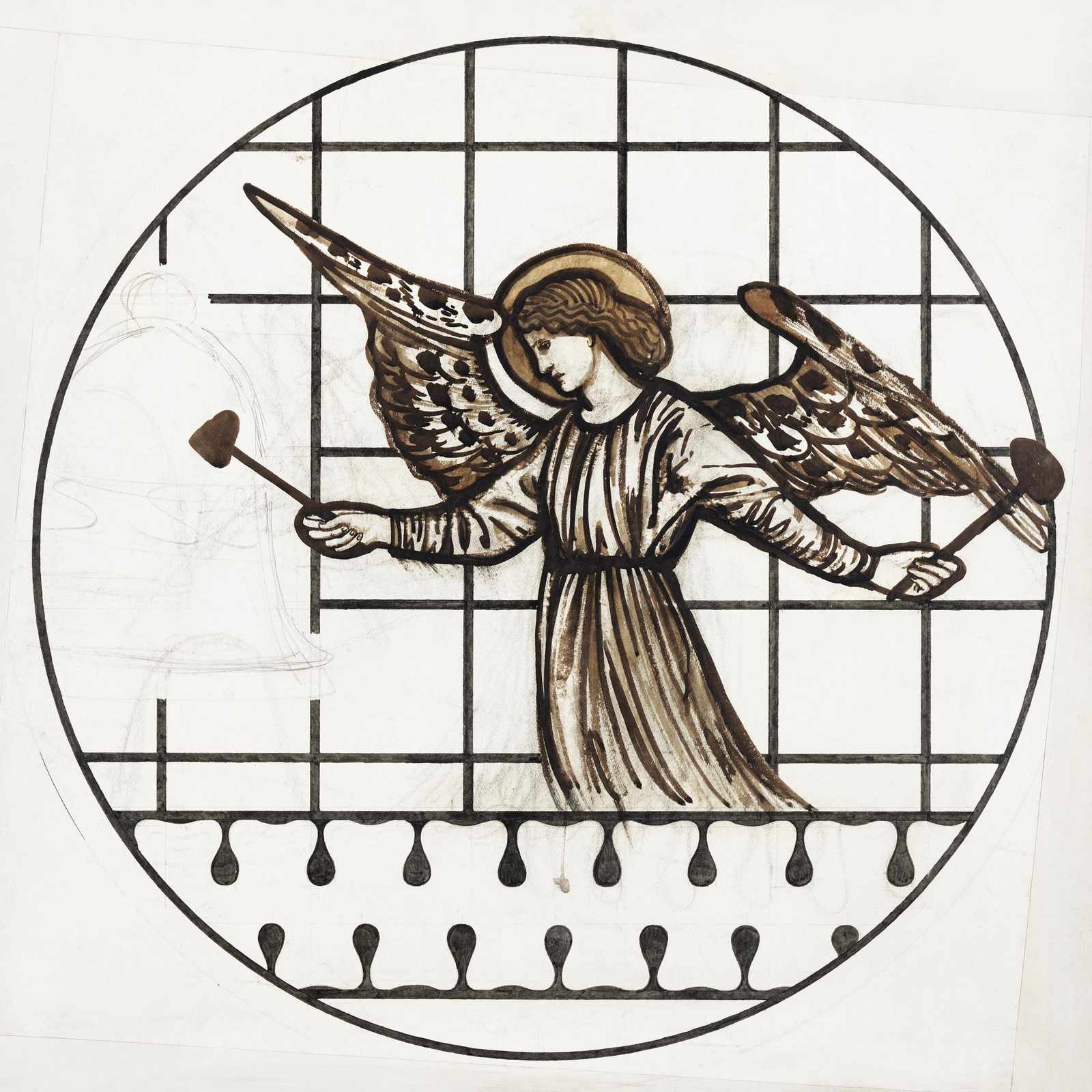 Art Nouveau Angel Bell Tower Wall Art