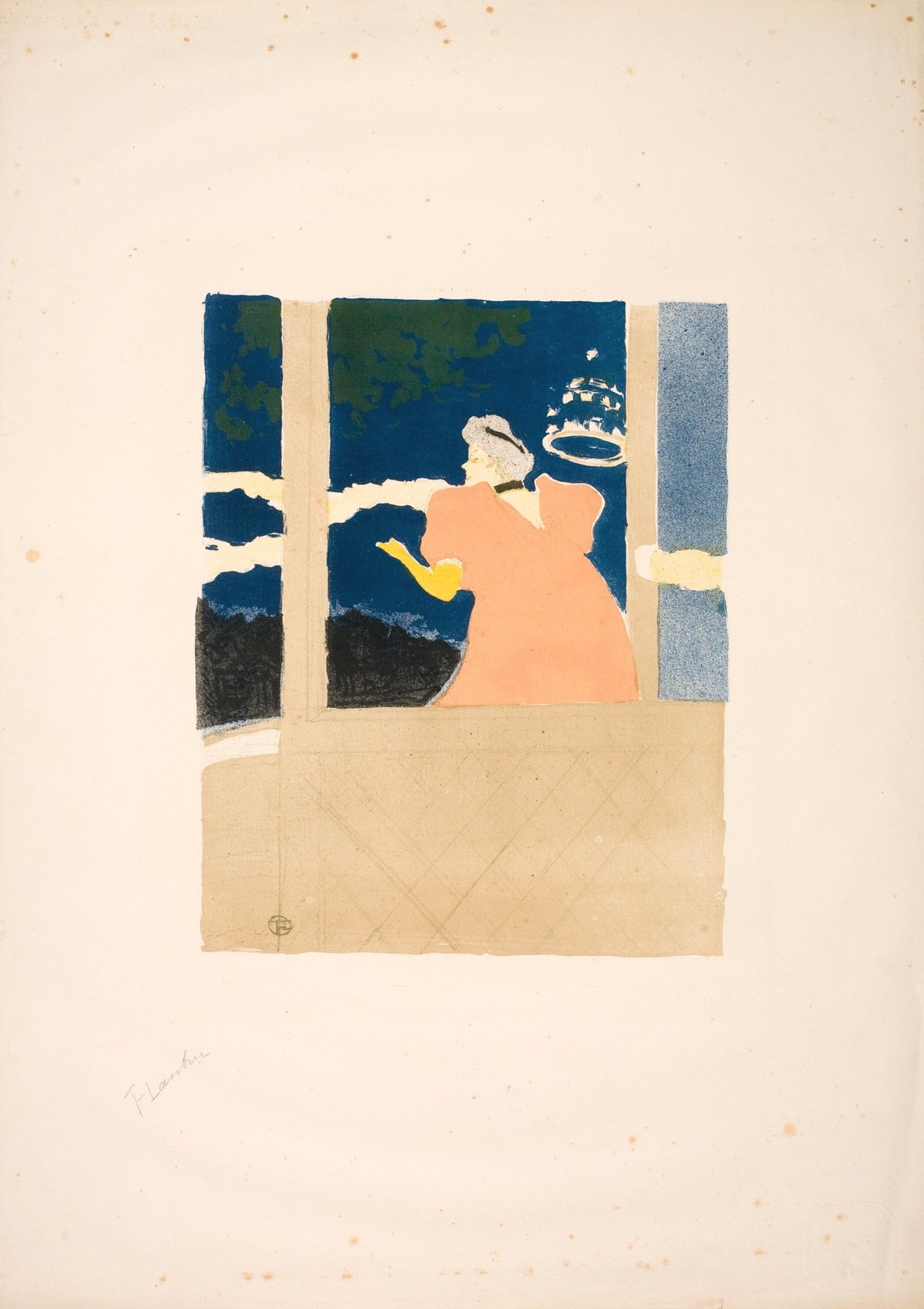 Elegant Woman at Window Vintage Art Wall Art