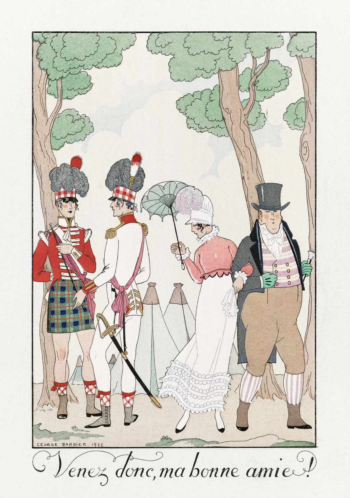 Art Deco Elegant Promenade Wall Art