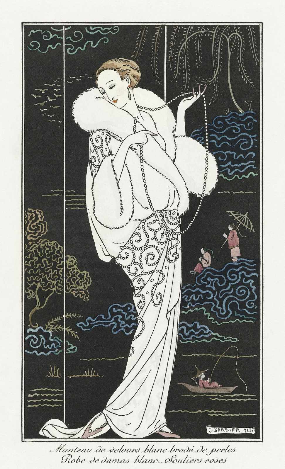 Elegant Art Deco Fashion Woman Wall Art