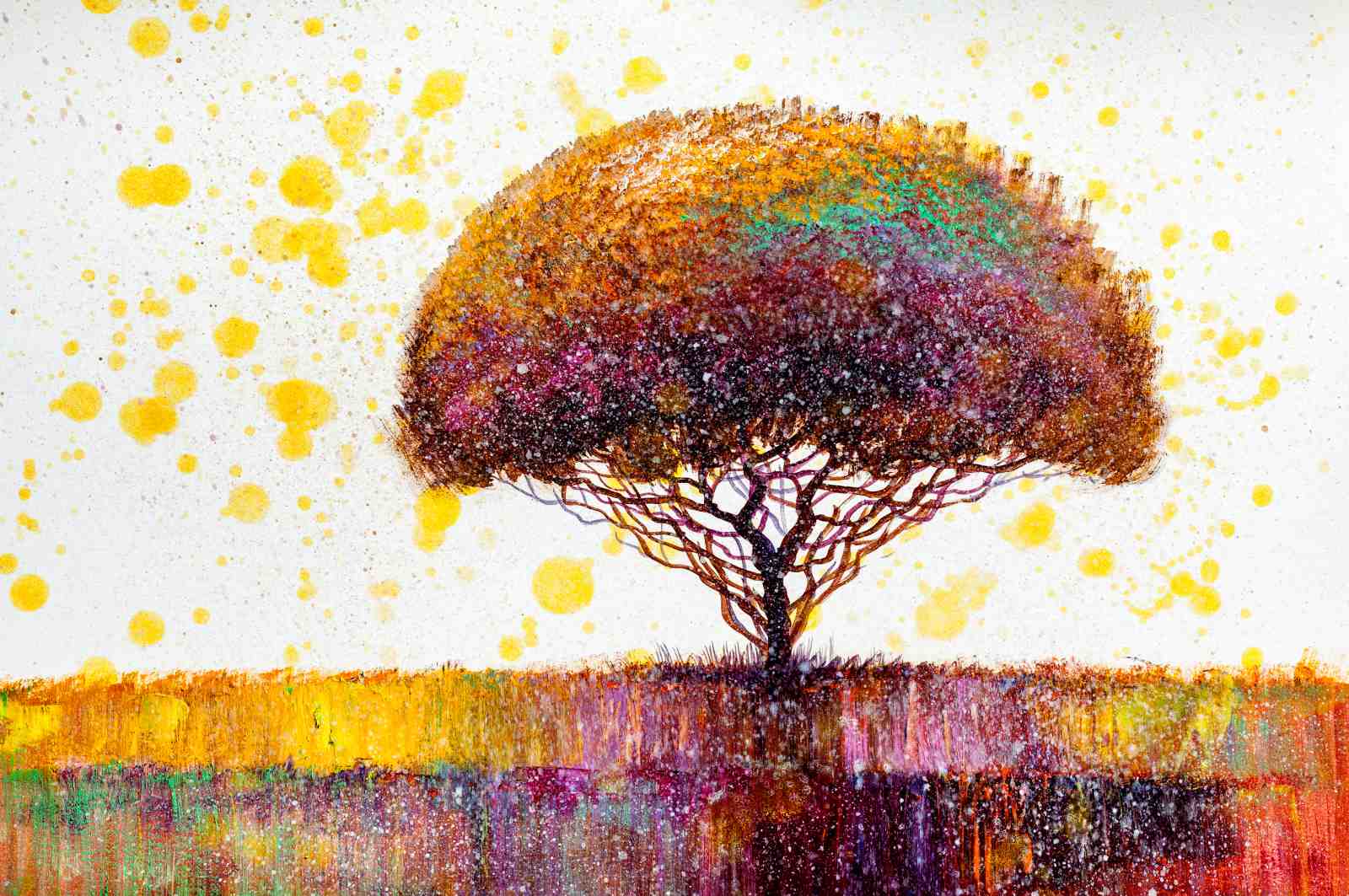 Vibrant Abstract Tree Wall Art