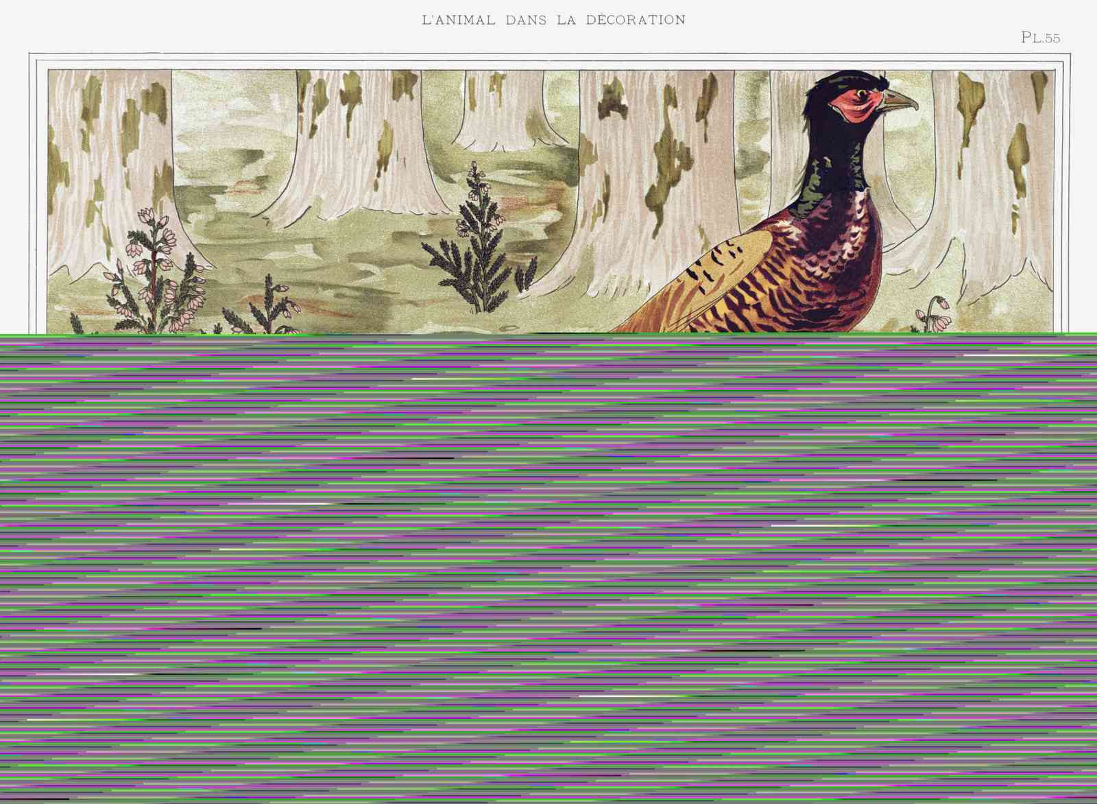 Vintage Pheasant Forest Wall Art