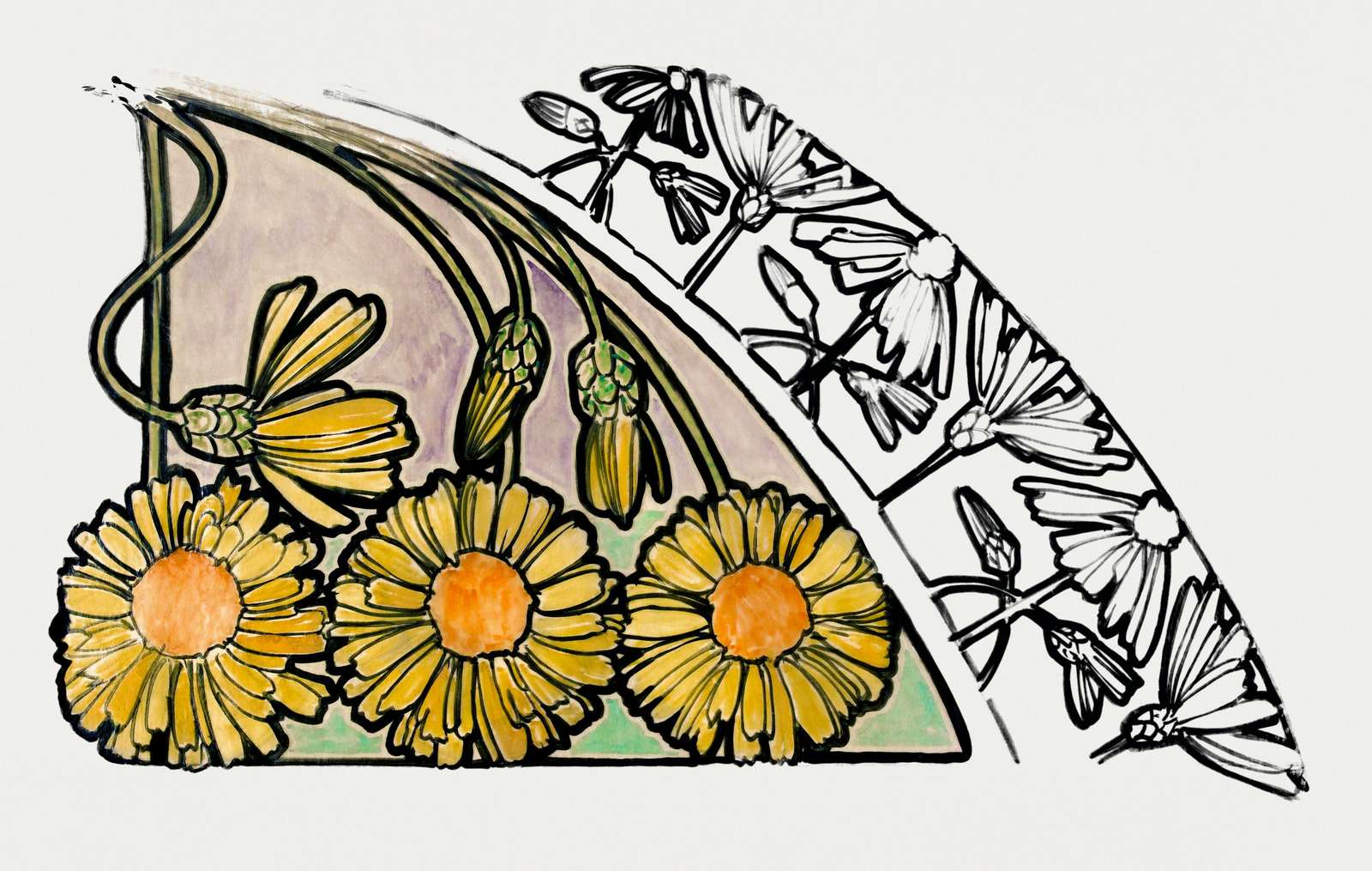 Vibrant Yellow Daisy Floral Art Wall Art