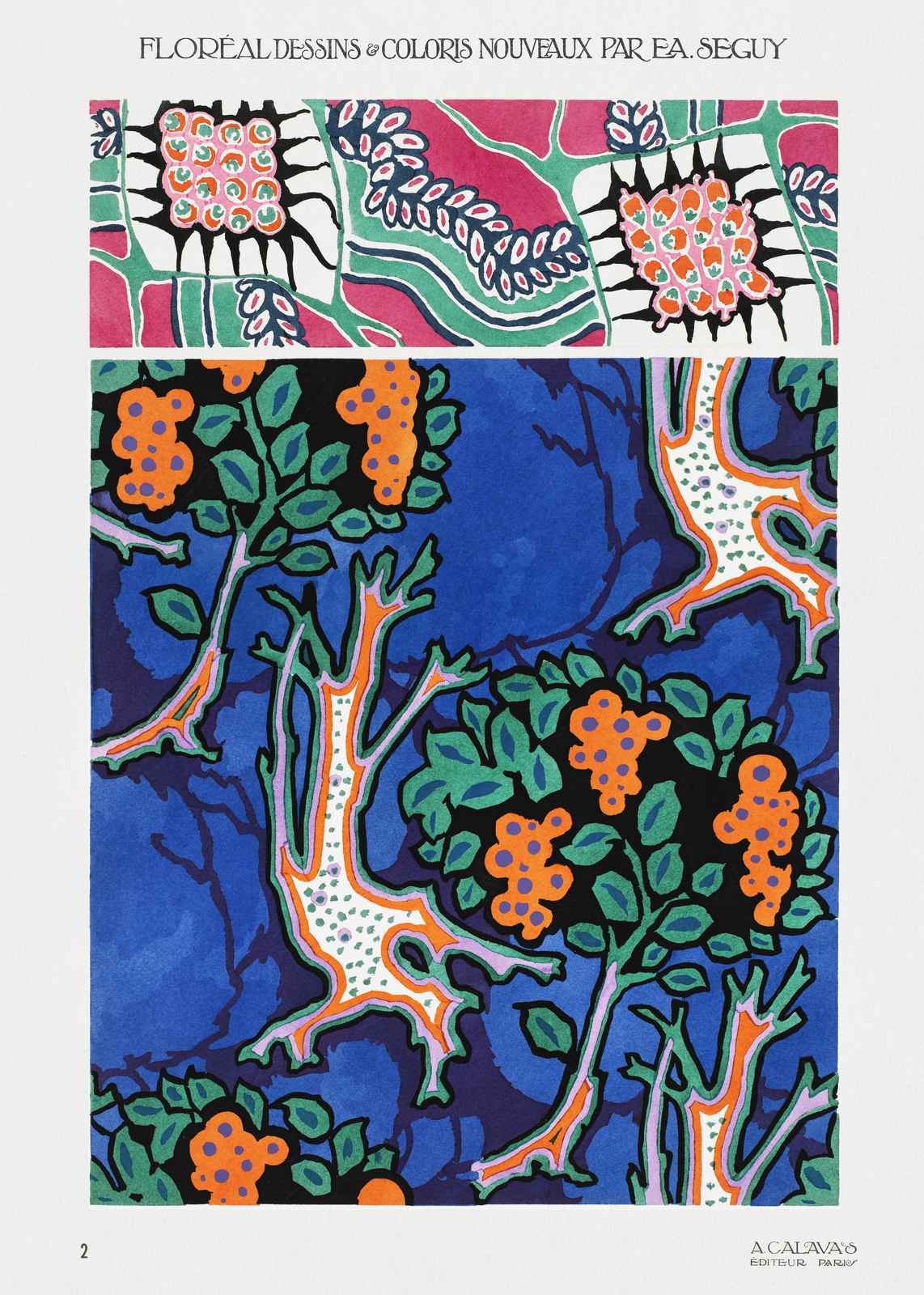 Art Deco Floral Trees Wall Art