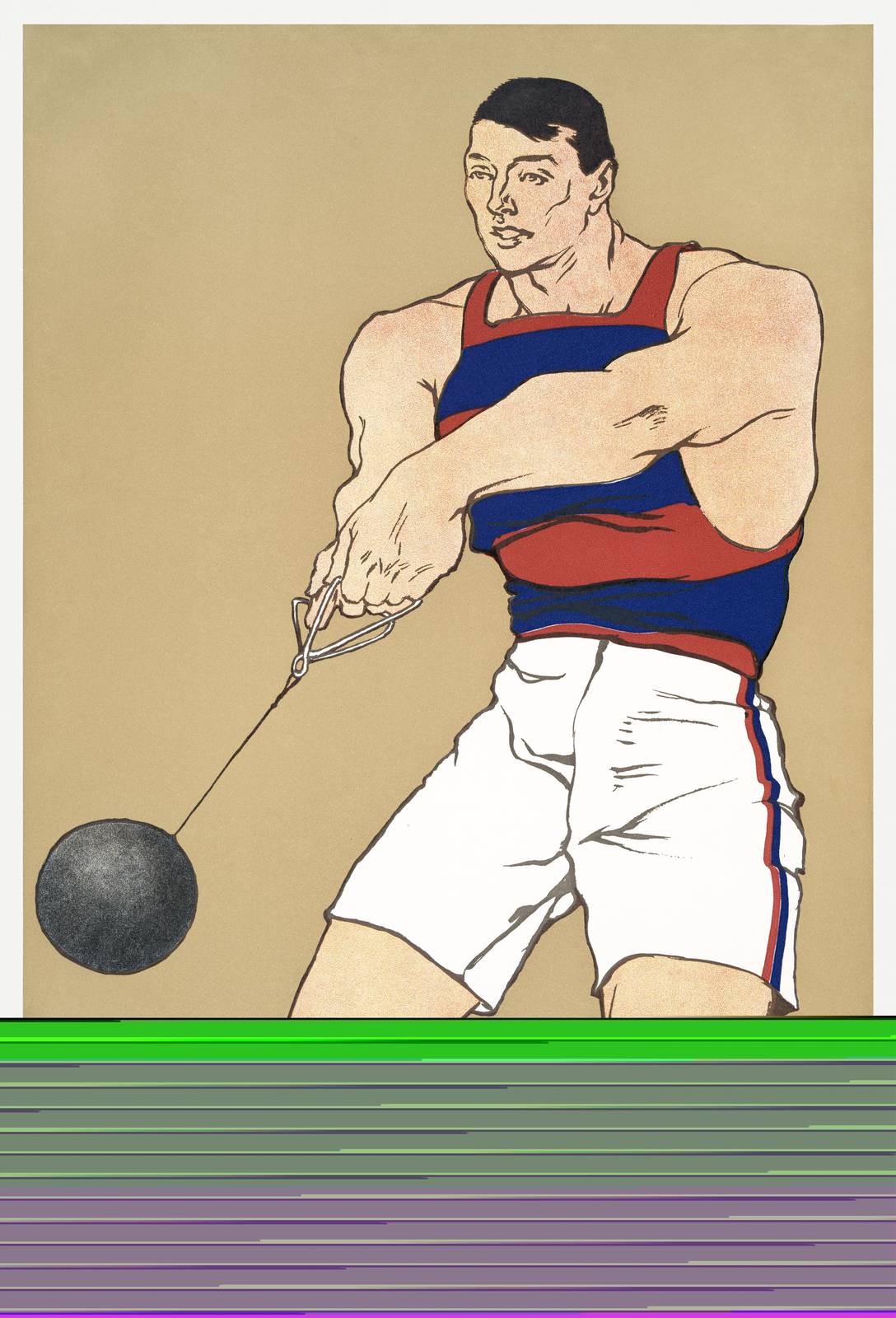 Hammer Thrower Vintage Sports Art Wall Art