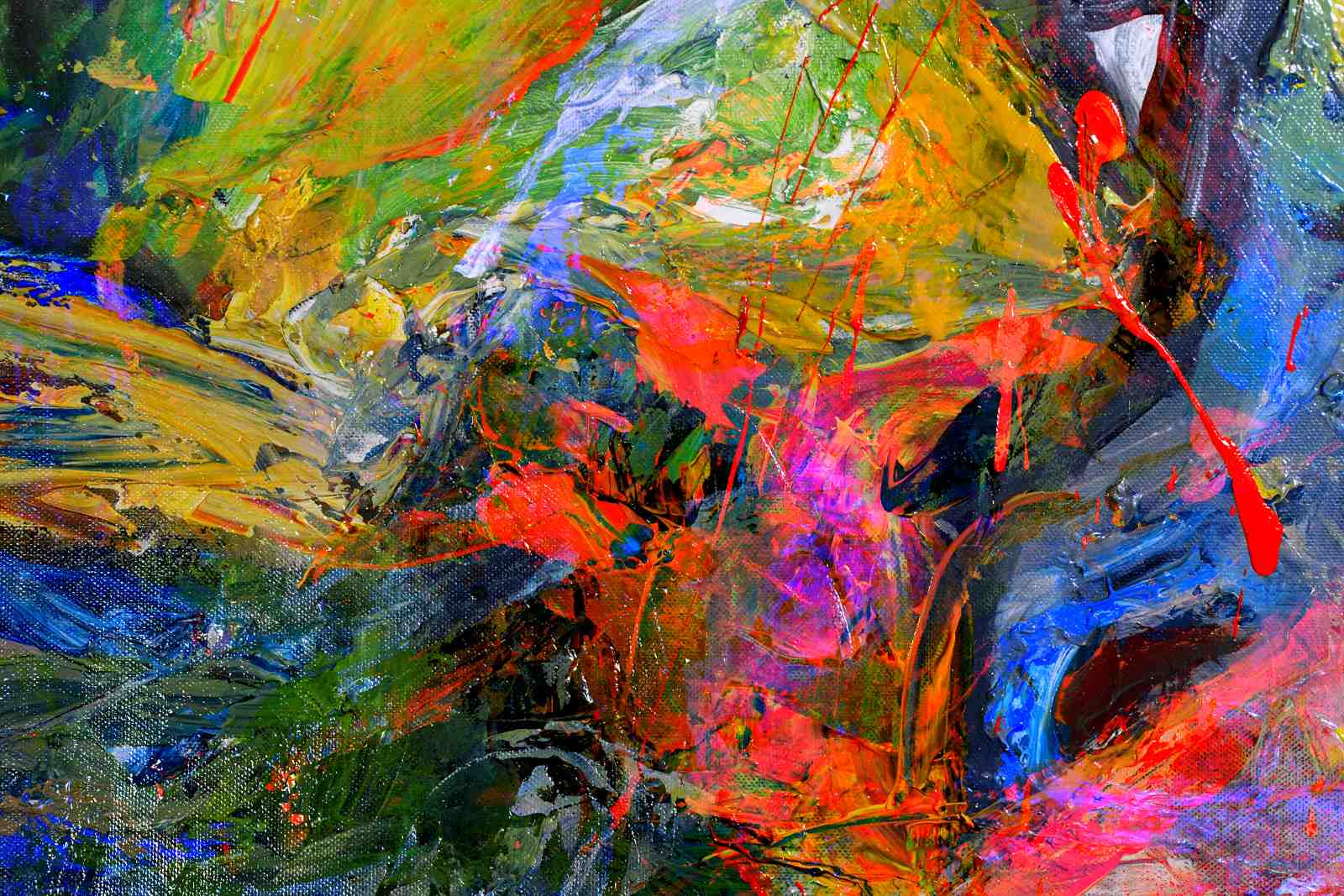 Vibrant Abstract Expressionism Wall Art Wall Art