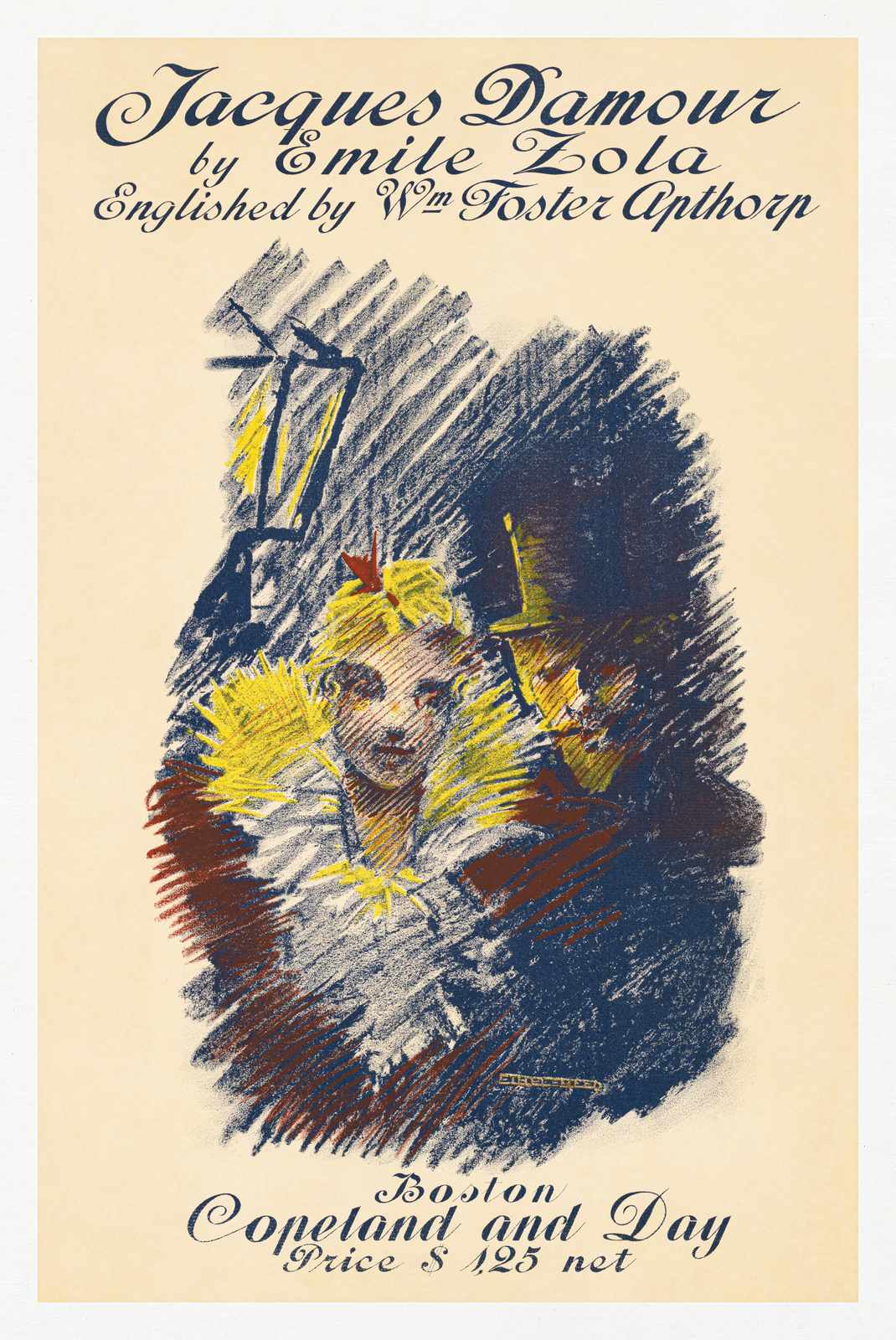 Vintage Zola "Jacques Damour" Literary Wall Art