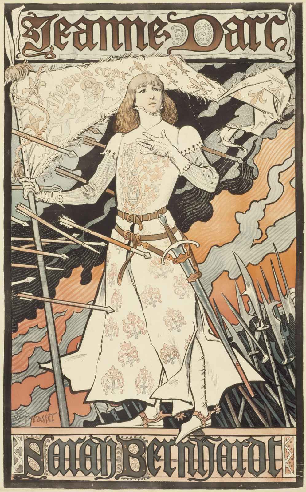 Joan of Arc Art Nouveau Wall Art