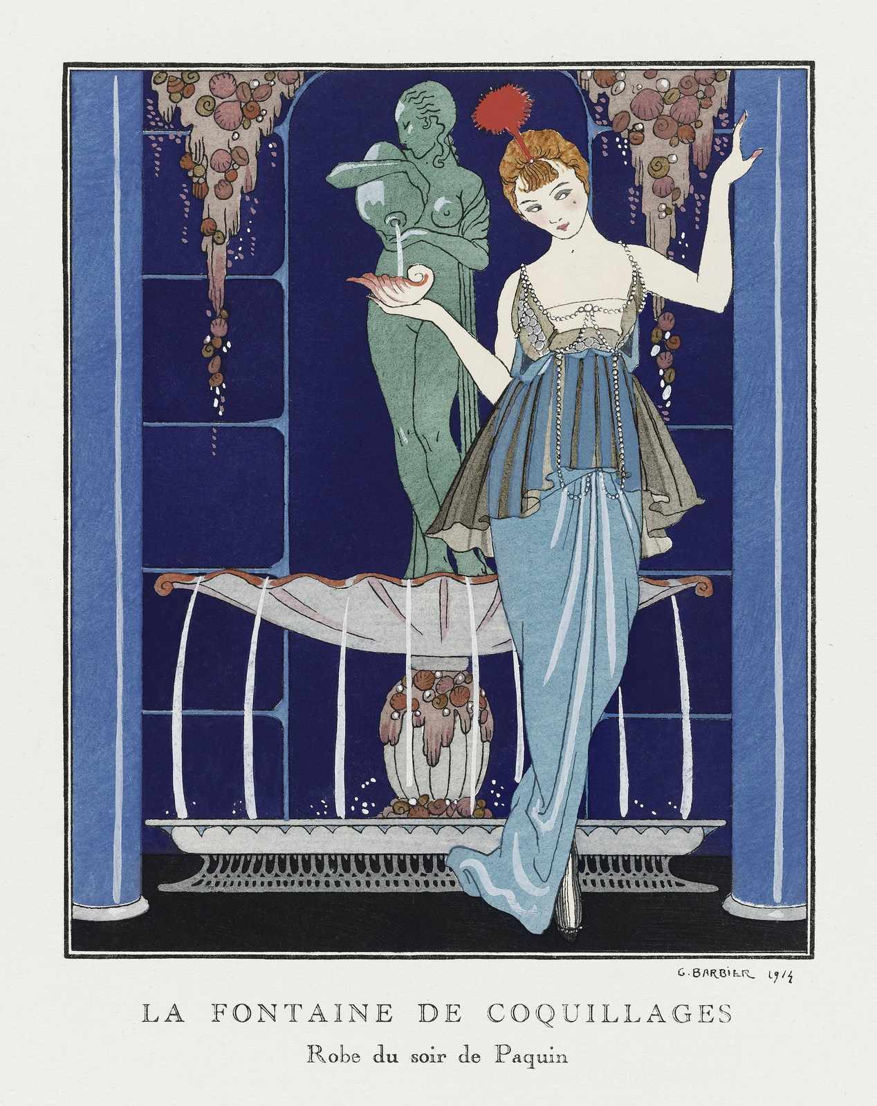 Art Deco Fashion Fountain Wall Art