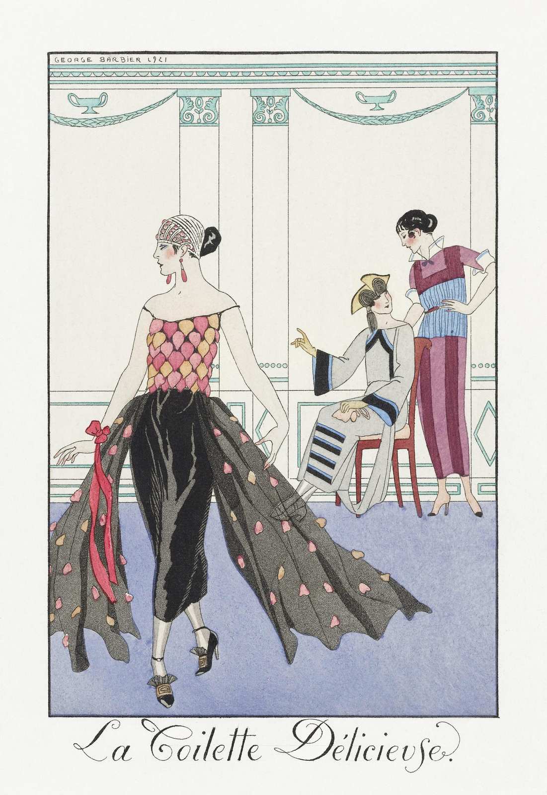Art Deco Fashion La Toilette Délicieuse Wall Art