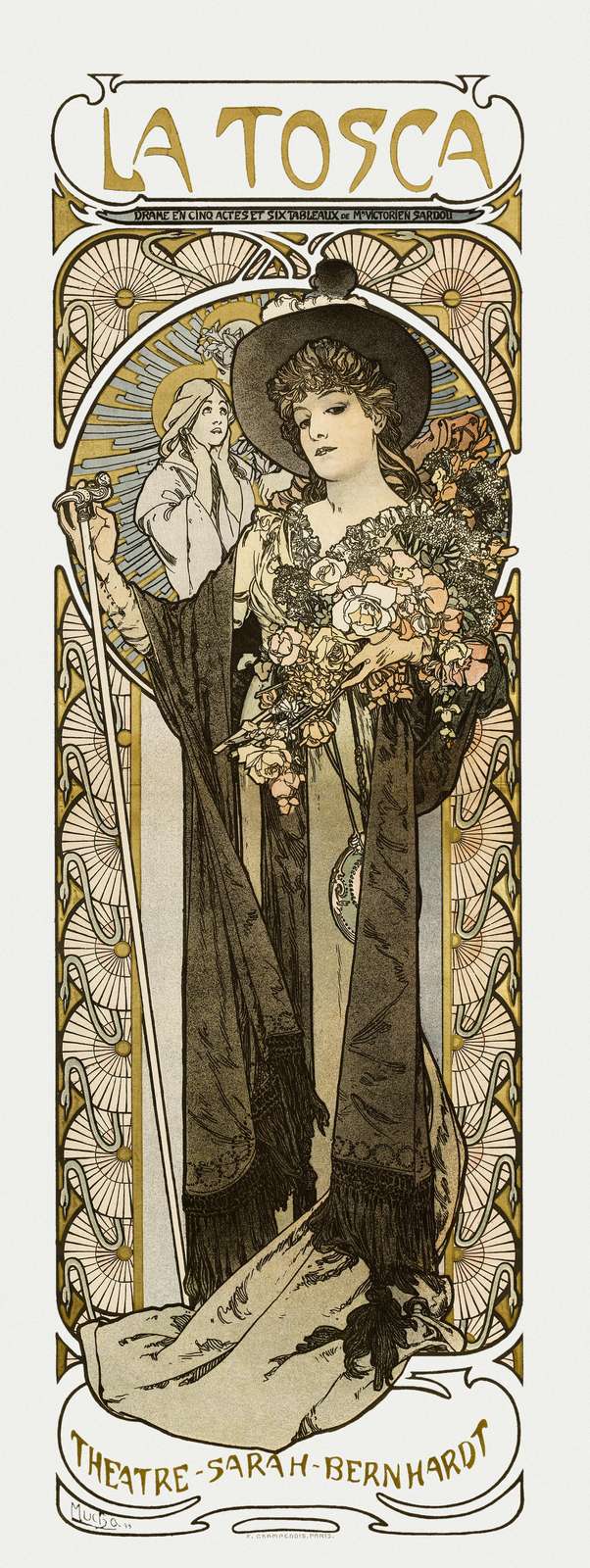 Art Nouveau "La Tosca" Alphonse Mucha Wall Art