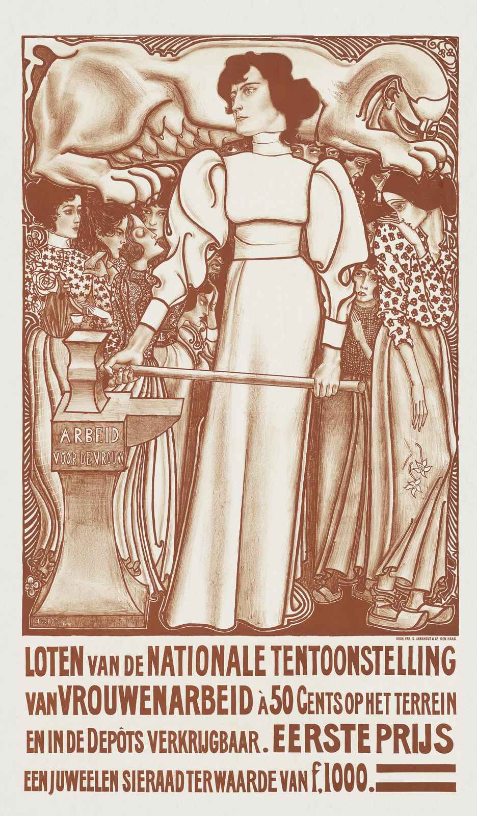 Art Nouveau Woman Labor Wall Art