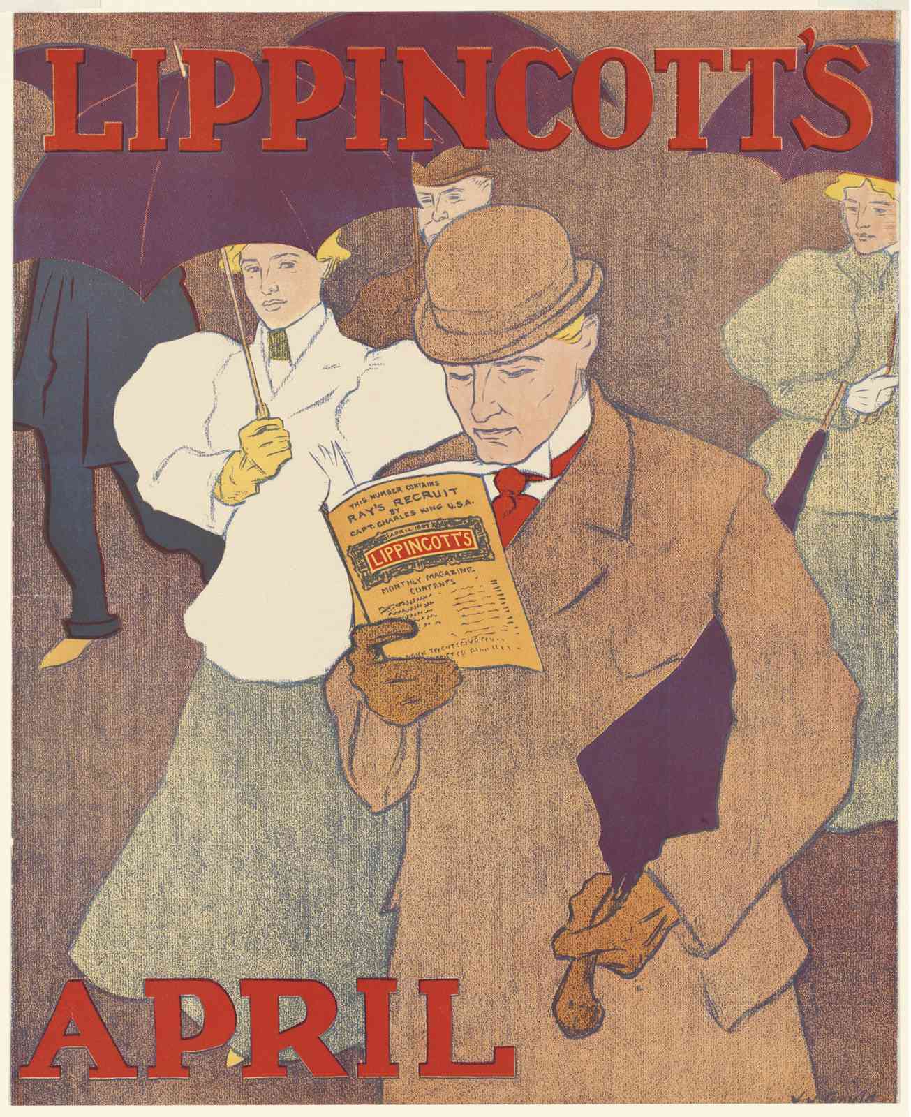 Vintage April Magazine Cover Wall Art