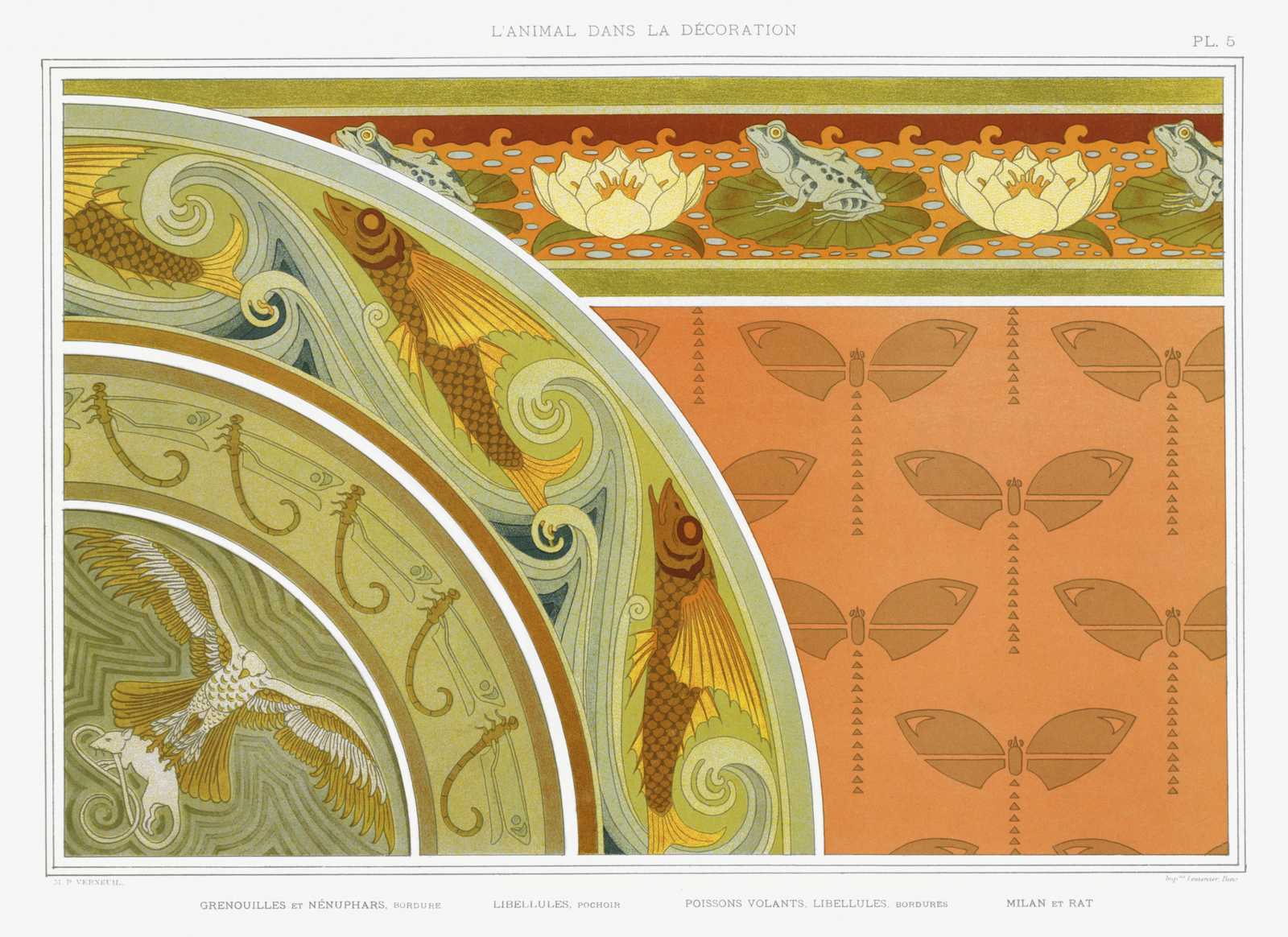 Art Nouveau Nature Scene Wall Art