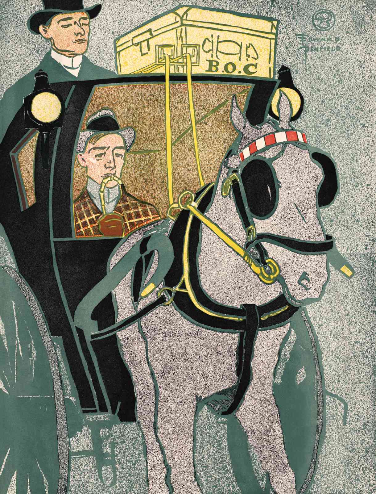 Vintage Horse Drawn Carriage Wall Art - Edward Penfield