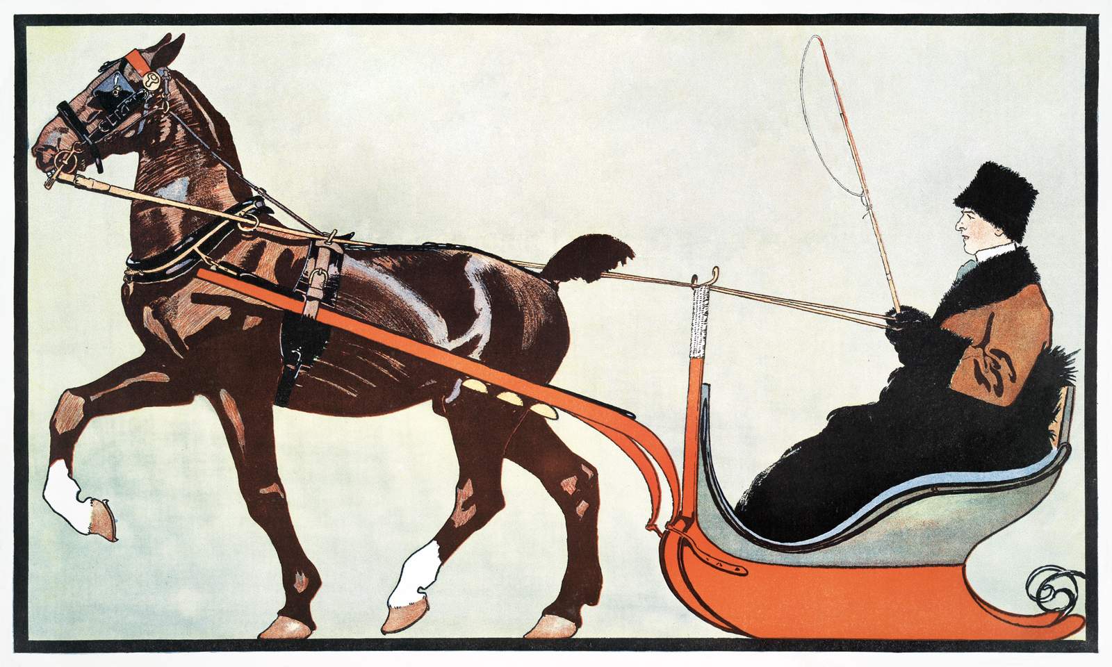 Vintage Horse & Sleigh Ride Wall Art