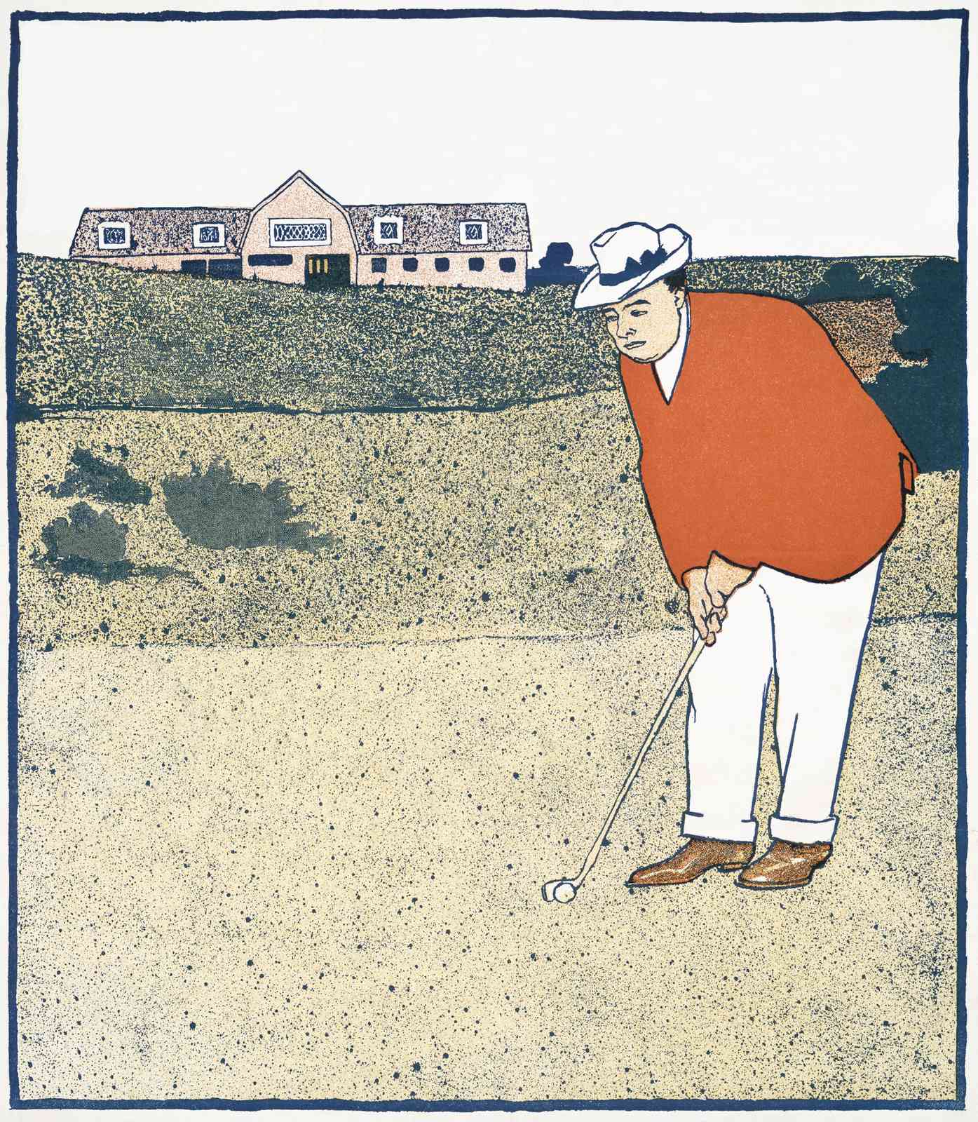 Golfer on the Green Wall Art