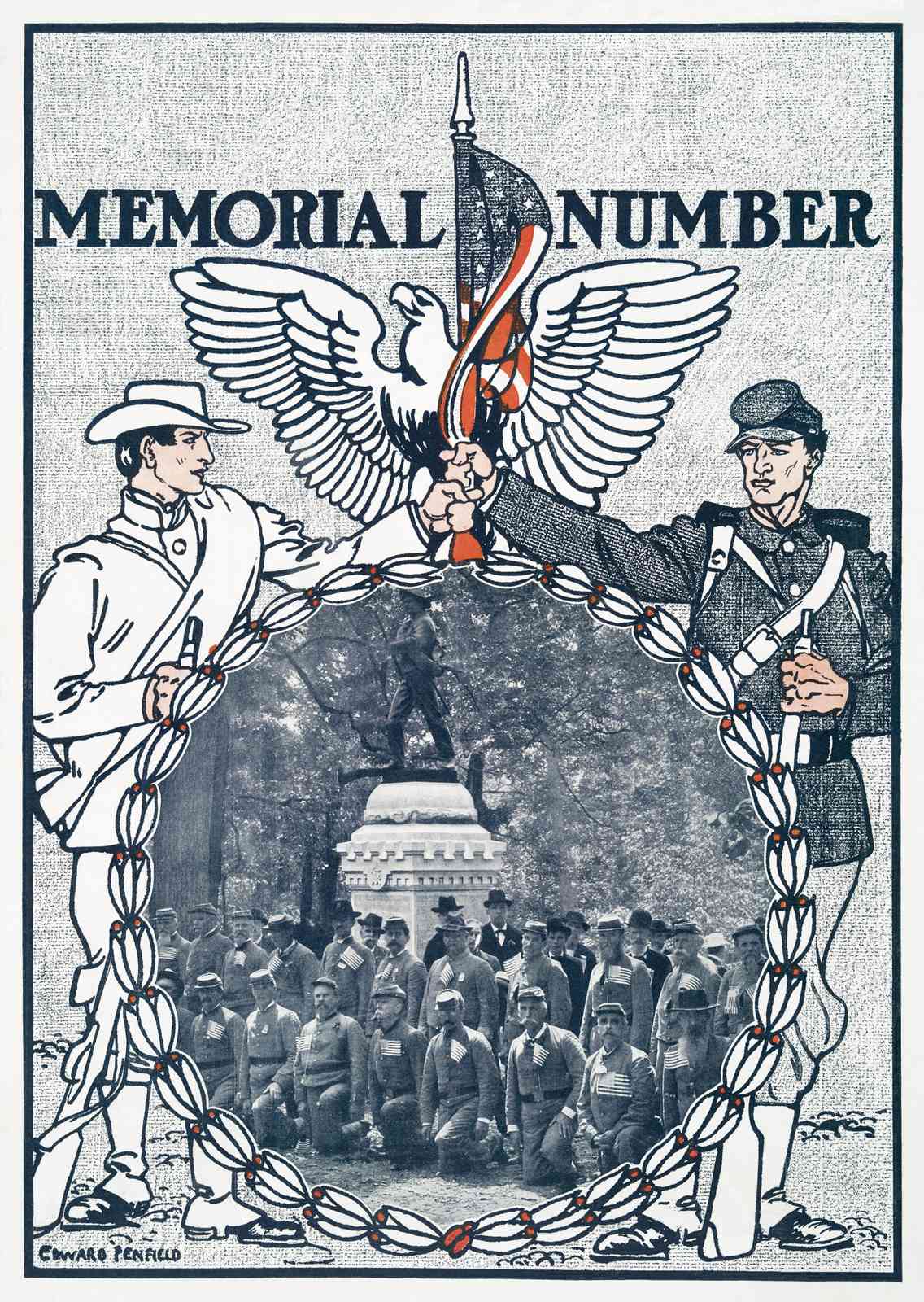 Patriotic Eagle Soldier Memorial Wall Art