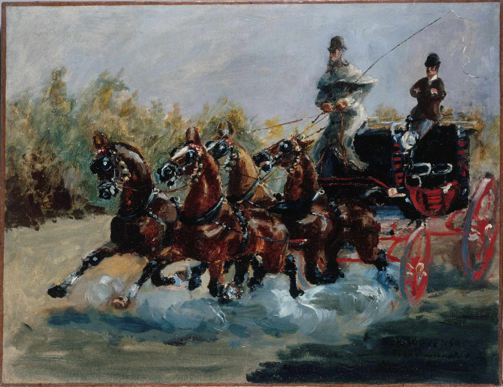 Majestic Horse Carriage Wall Art - Vintage Wall Art