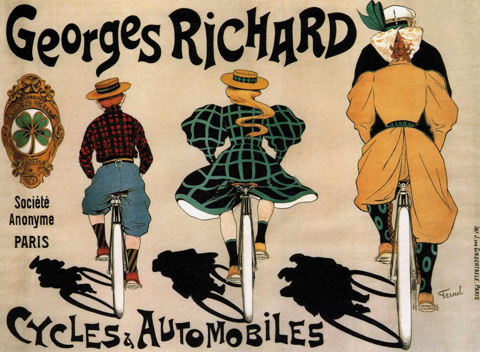 Vintage Cycling 'Georges Richard' Wall Art