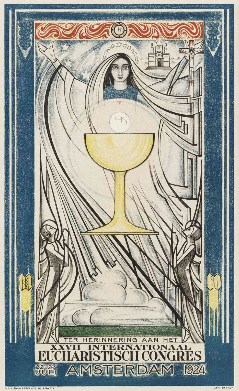 Art Nouveau Eucharistic Congress Amsterdam 1924 Wall Art