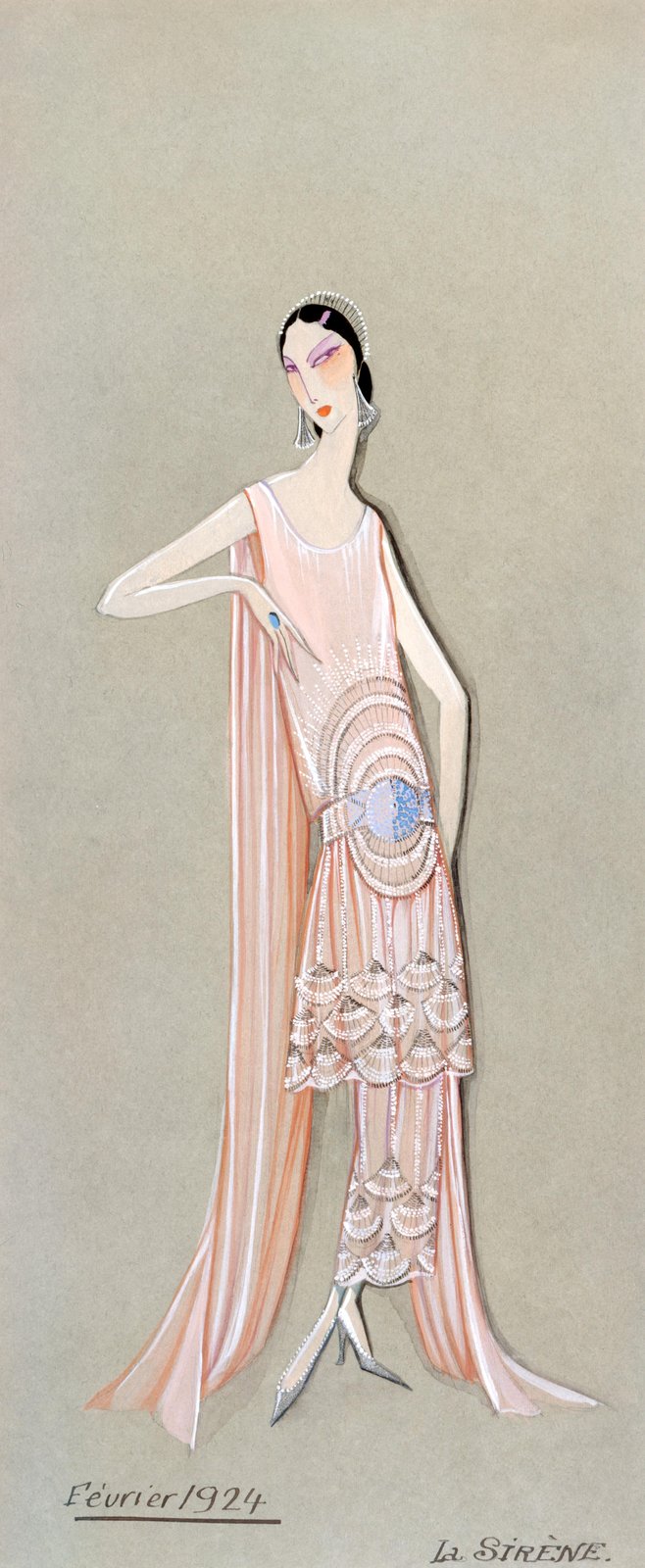 Vintage Flapper Fashion Art Deco Wall Art