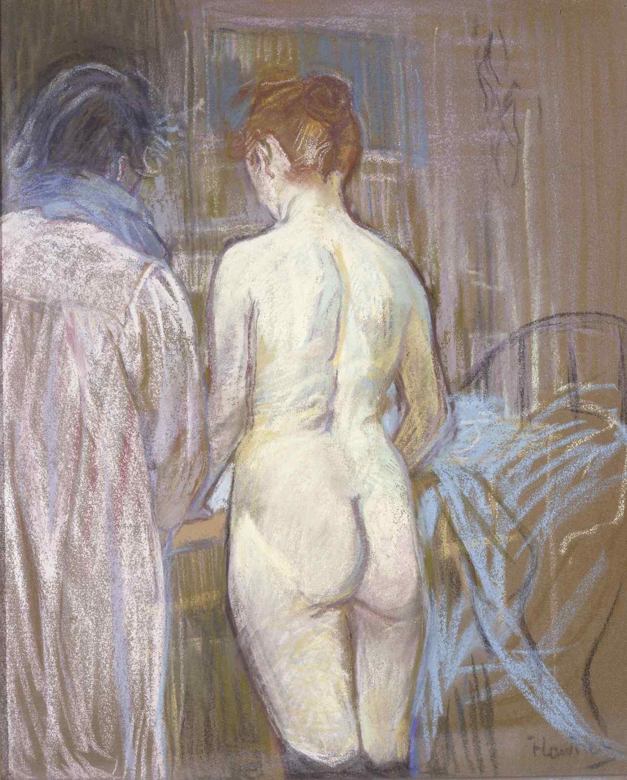 Pastel Nude Duo Wall Art Wall Art