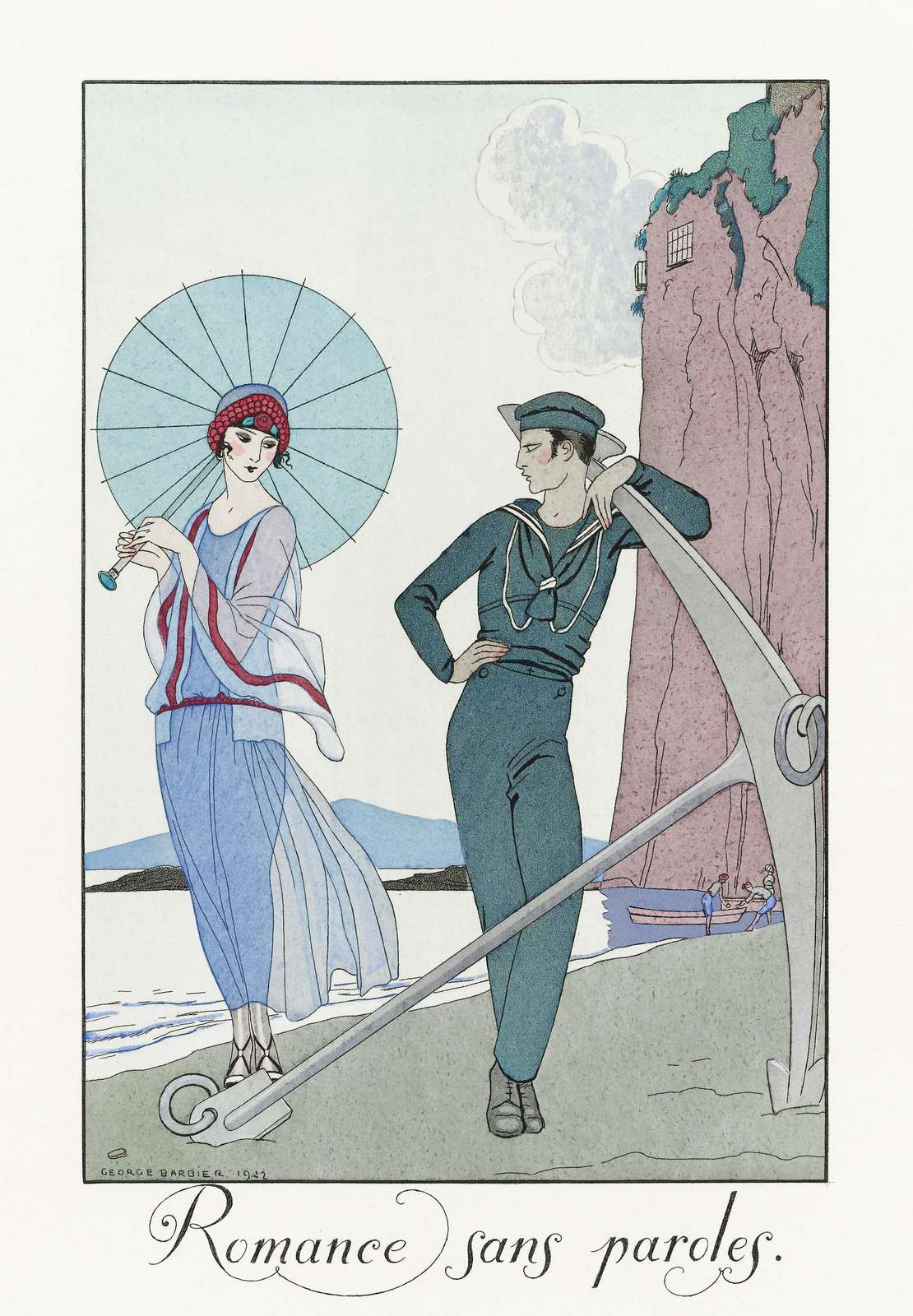 Vintage Sailor Romance Art Wall Art