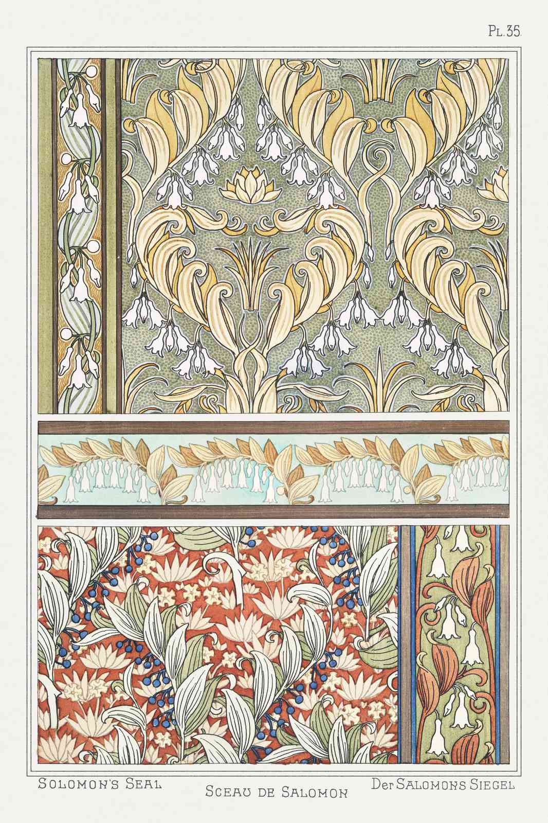 Art Nouveau Solomon's Seal Wall Art