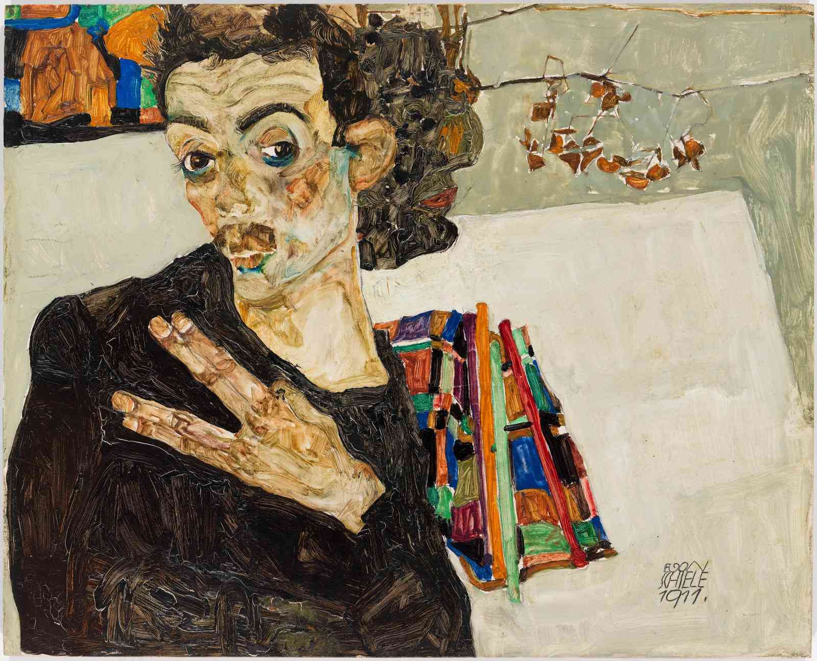Expressive Portrait Egon Schiele Wall Art
