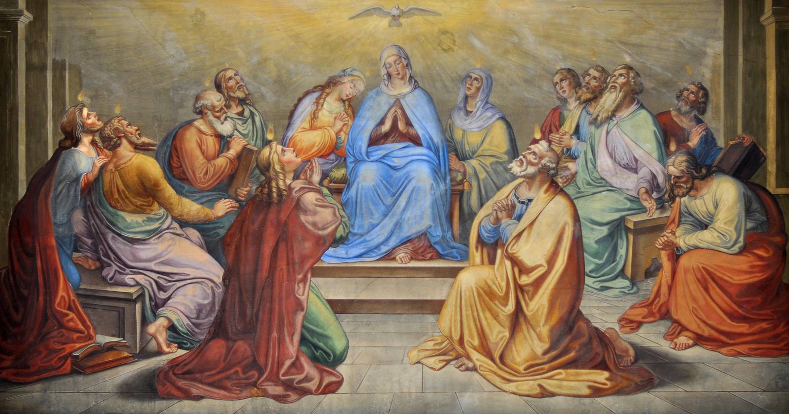 Pentecost Religious Art Madonna & Apostles Wall Art