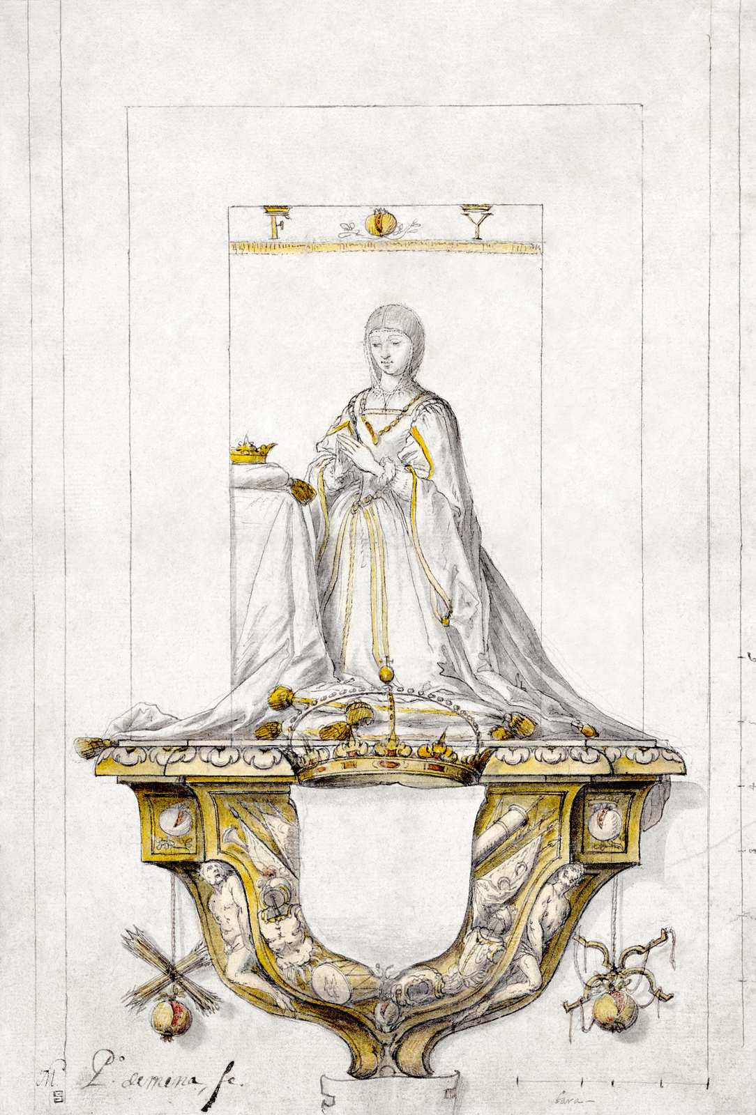 Renaissance Lady Royal Crest Wall Art