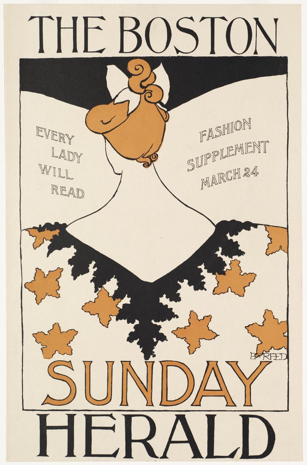 Vintage Boston Herald Fashion Wall Art