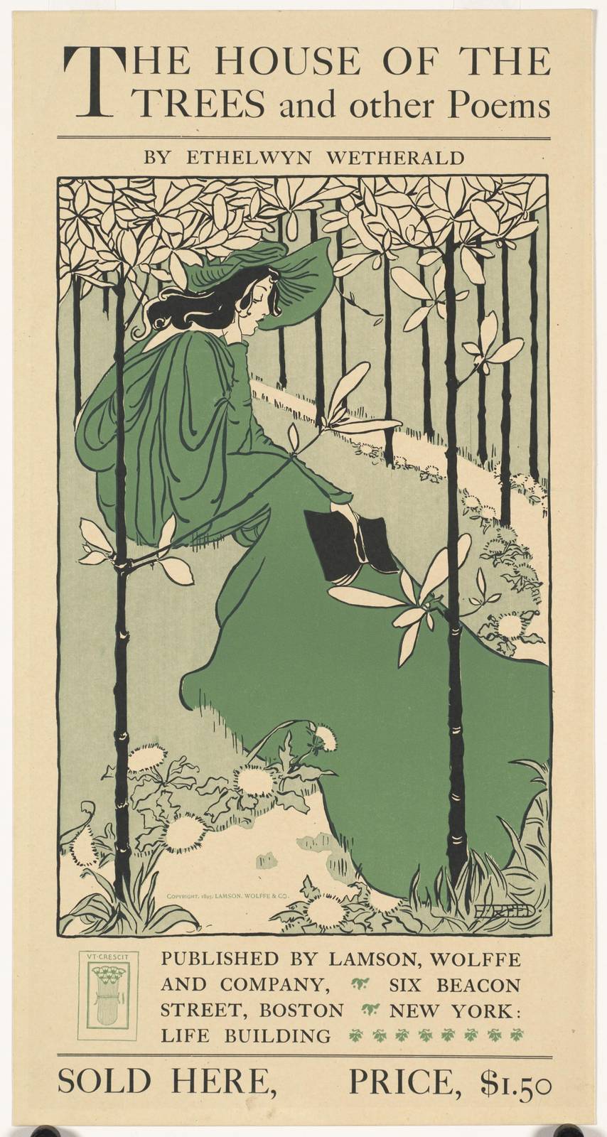 Art Nouveau Woman in Woods Wall Art