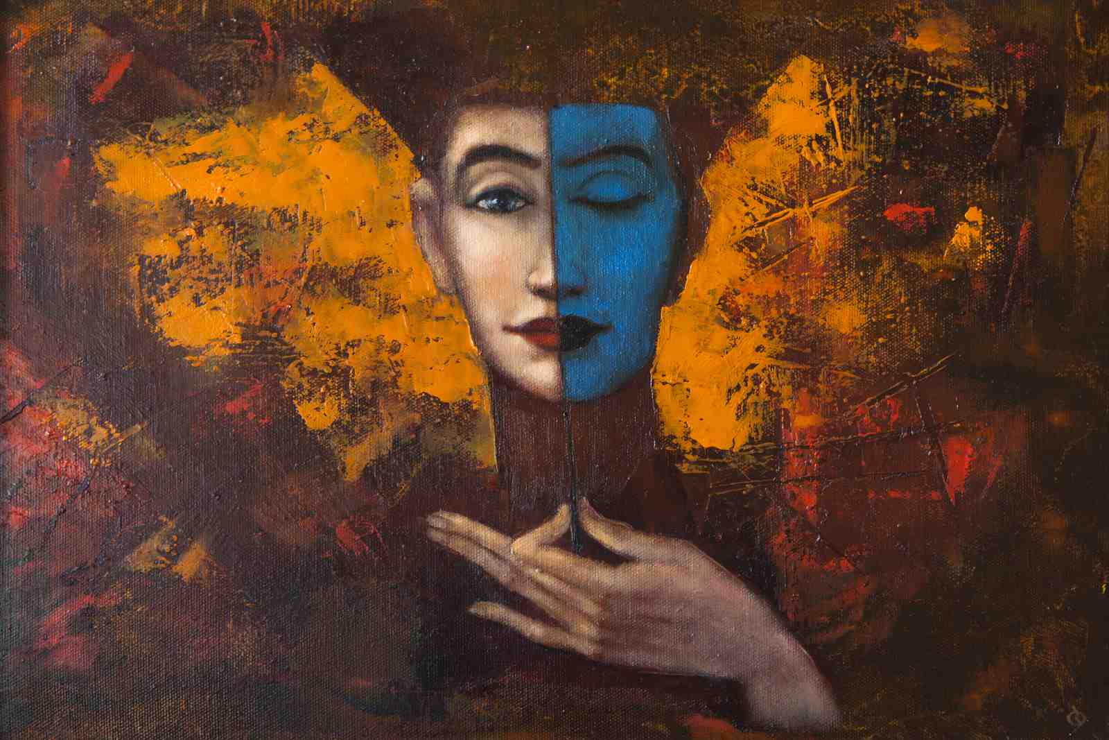Abstract Face Enigma Wall Art