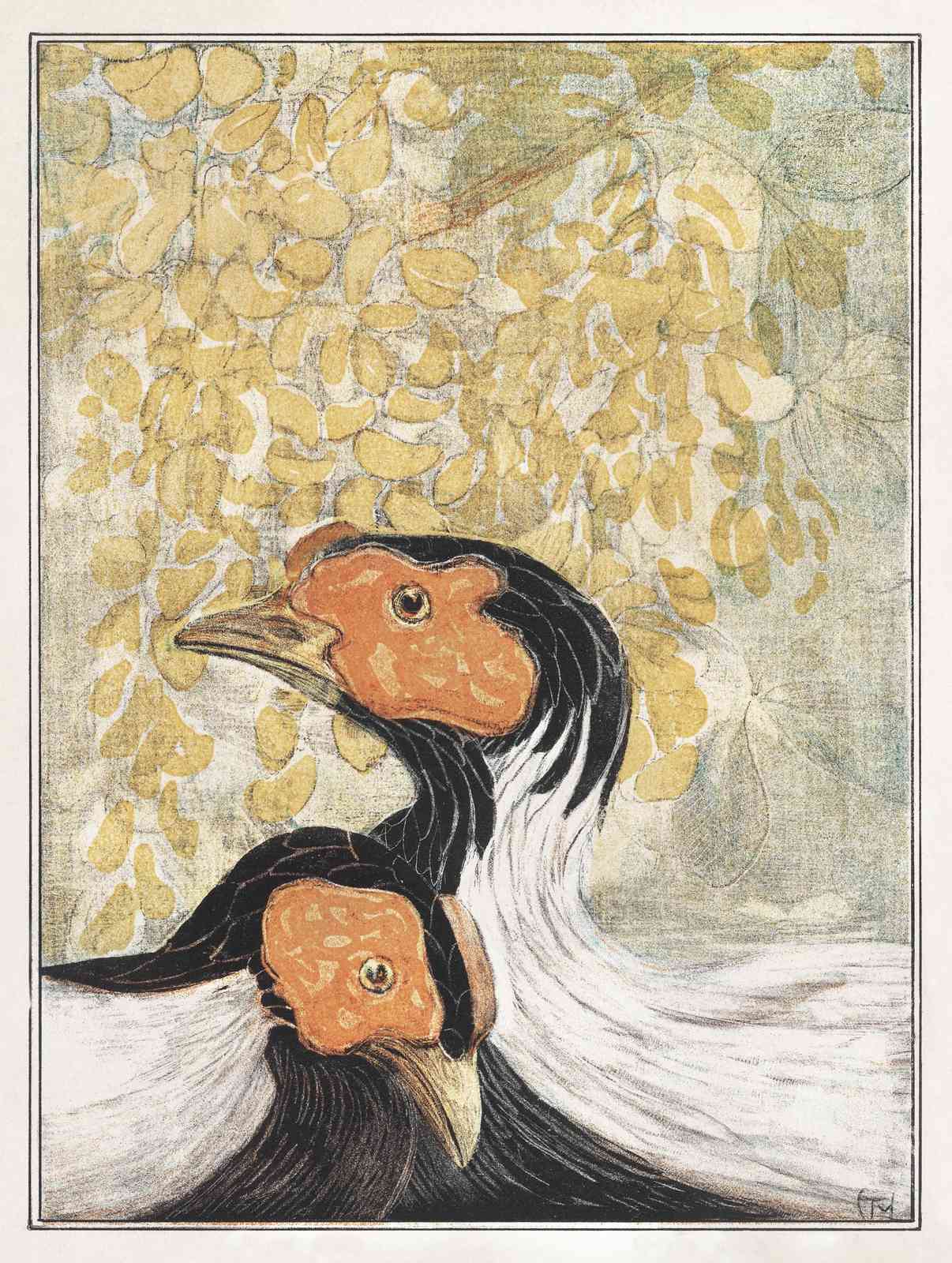 Elegant Cranes Japanese Art Wall Art