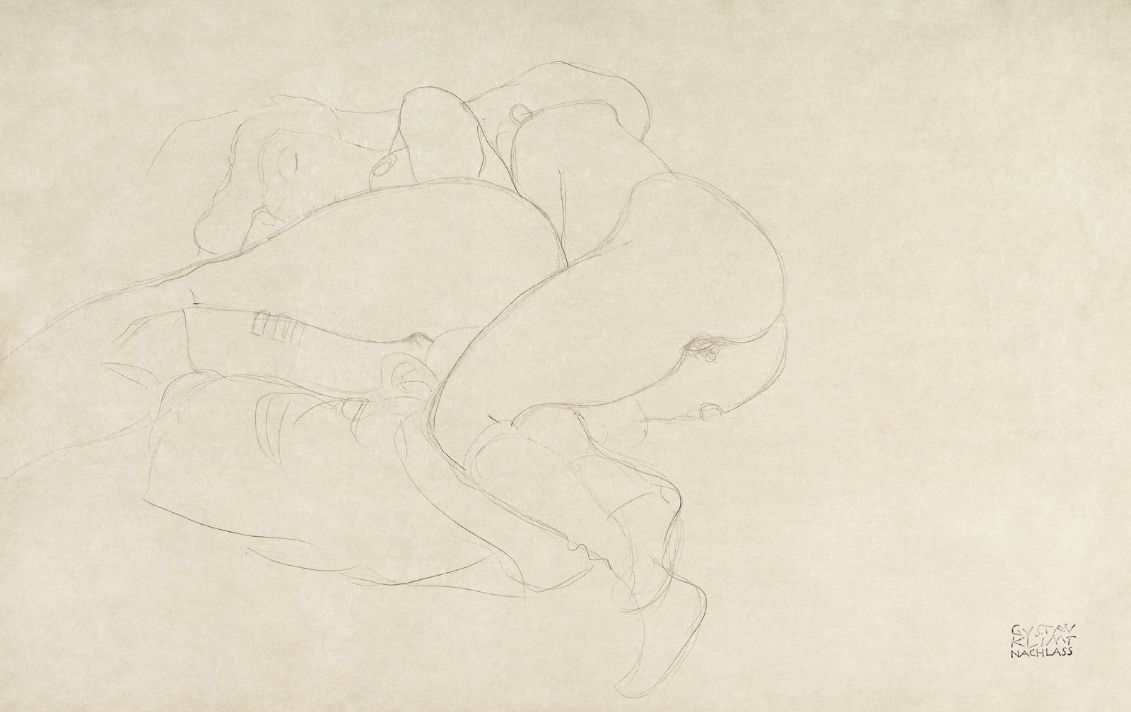 Gustav Klimt Nude Study Wall Art